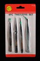 4 PIECE JEWELER'S TWEEZER SET 