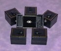 BLACK SNAP RING GIFT BOXES 6 QTY