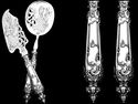 French Sterling Silver Ice Cream Set 2 pc Cherubs 