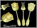 Antique French Sterling Silver Vermeil Sweetmeat S