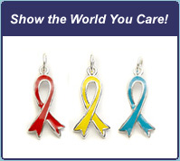 Awareness Ribbons Sterling Silver Charms