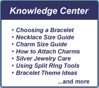 Chosing a bracelet, Necklace size guide, How to attach charms, silver jewelry care