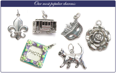 Sterling silver jewelry, charm bracelets, and charms