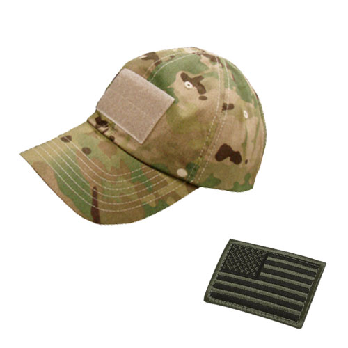MILITARY TACTICAL MULTICAM HAT + VELCRO USA FLAG PATCH eBay