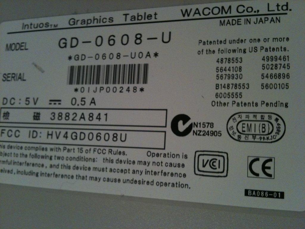 wacom intuos white usb graphics tablet gd 0608 u price $ 14 95 wacom ...