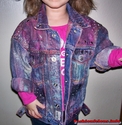 KIds Unisex distructed dyed,stained  Denim Jacket,
