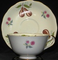 Adderley Pear English Tea Cup and Saucer HPT Brown