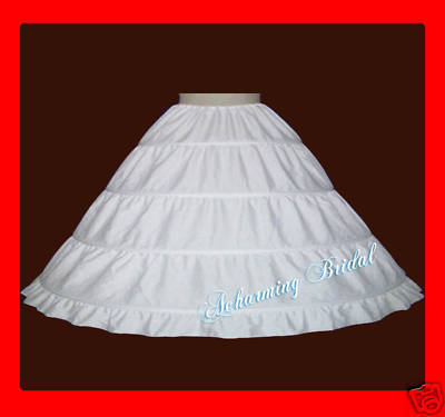 Bridal Slips on Hoop Bouffant Bridal Wedding Crinoline Petticoat Slip