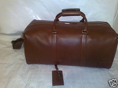  Cabin  on Pattutoo   Coach 5404 Brown Leather Duffle Cabin Travel Carry Bag