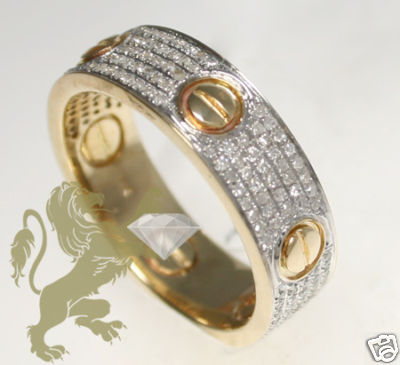 Mens Wedding Bands  Diamonds on Soicyjewelry    80 Mens 14k Yellow Gold Pave Diamond Wedding Band Ring