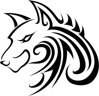 tribal wolf. Wolf Tribal Decal /Sticker