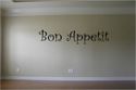 Bon Appetit Wall Decor Decal - You Pick Color!!