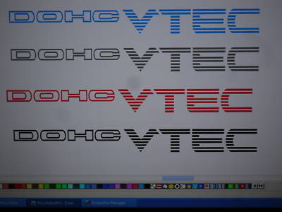 DOHC VTEC Decals Honda Civic Si 9900 Ek SILVER