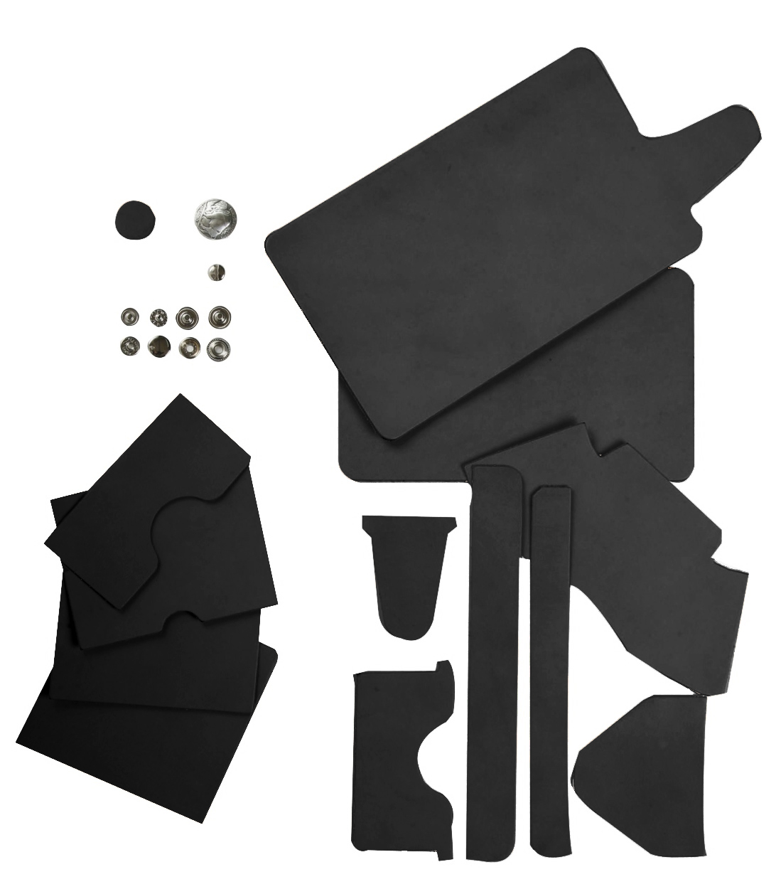 Craft Sha DIY Leathercraft Leather Short Biker Wallet / Billfold Kit, Black | eBay