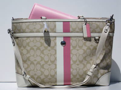 Luxury Baby Bags on Designer Purses   Coach Baby Bag   Heritage Stripe Tote   14475