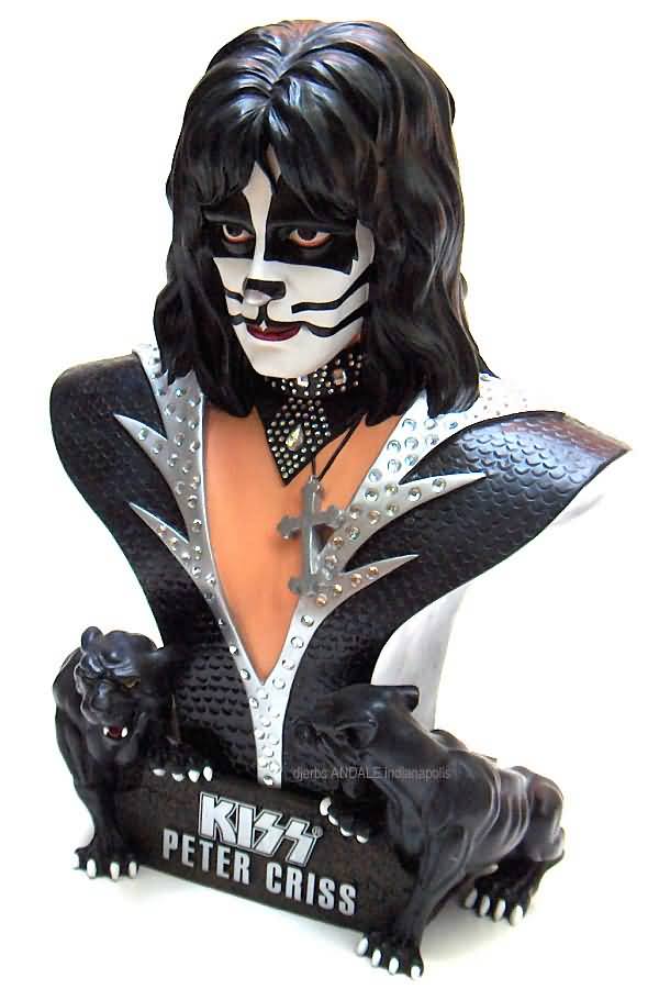 Collectible 1999 KISS Peter Criss 20" Bust Statue Figure / Statue