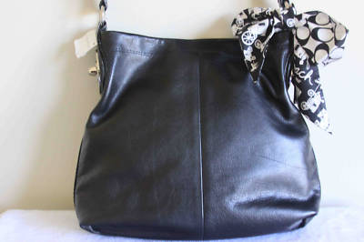 Black Leather Shoulder  on Proshopper66224   Coach Peyton Black Leather Shoulder Bag 14502 New