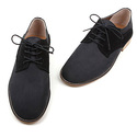 ESTAR HANDMADE MENS CASUAL OXFORD SHOES BLACK