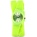 Q & Q Watch Womens band GS71J-007Y GREEN GLITTER