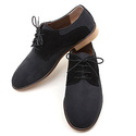 ESTAR HANDMADE MENS CASUAL OXFORD SHOES BLACK