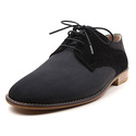 ESTAR HANDMADE MENS CASUAL OXFORD SHOES BLACK