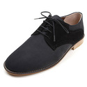 ESTAR HANDMADE MENS CASUAL OXFORD SHOES BLACK