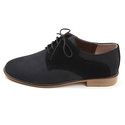 ESTAR HANDMADE MENS CASUAL OXFORD SHOES BLACK