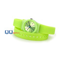 Q & Q Watch Womens band GS71J-007Y GREEN GLITTER