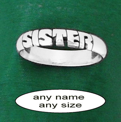 ... sis name band price  24 92 sister s sterling silver ring bands you