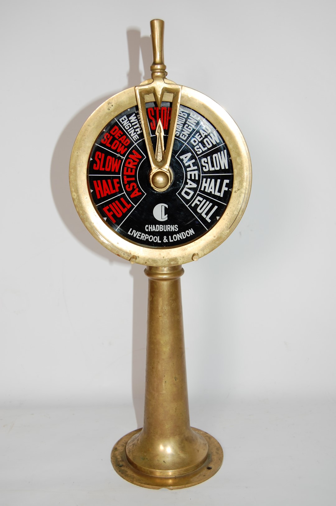 Vintage Brass Chadburns Liverpool London Ships Telegraph Clock Antique