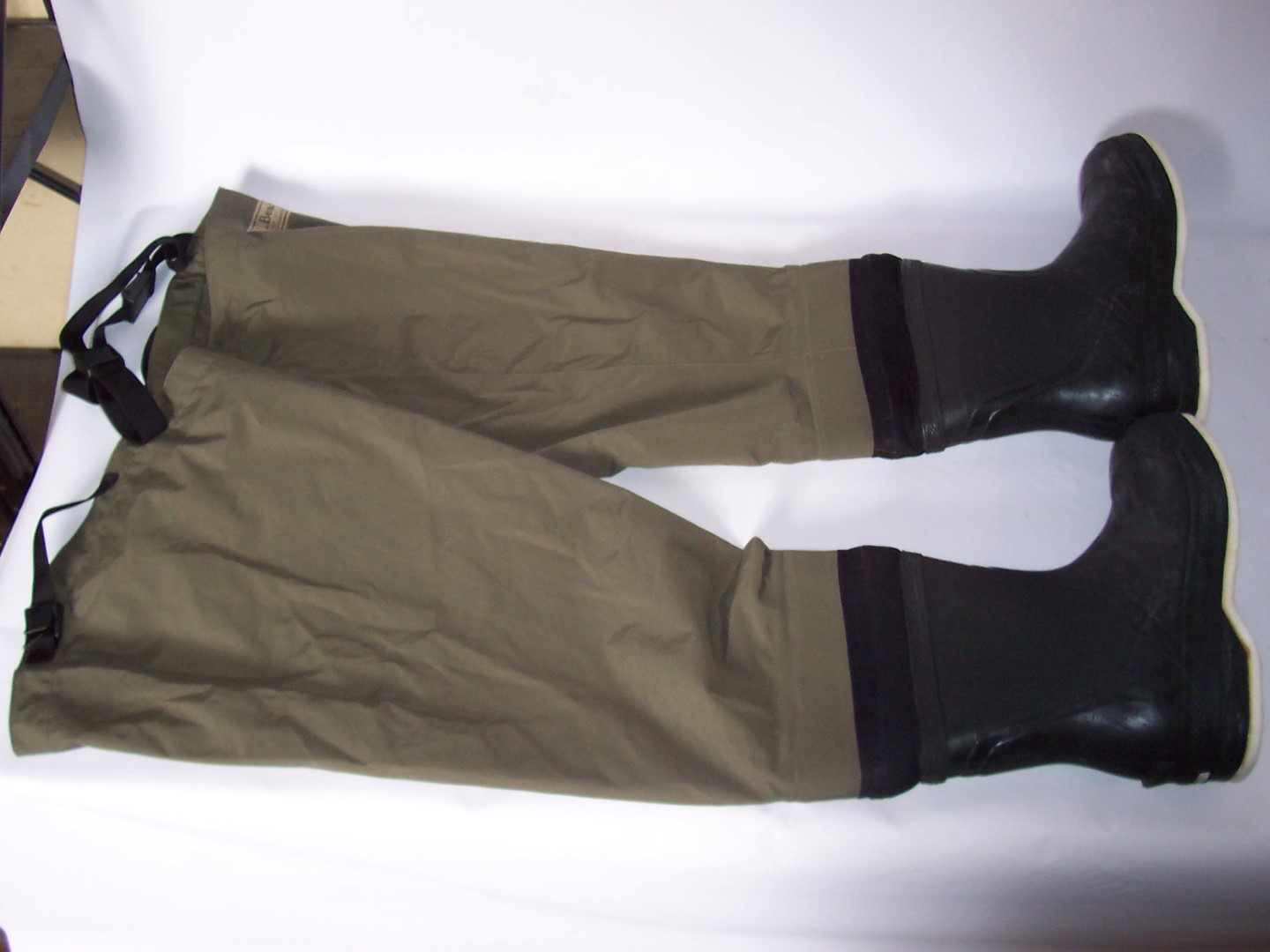 LL Bean Hip Waders Thigh High Fishing Waders Boots Size 10 