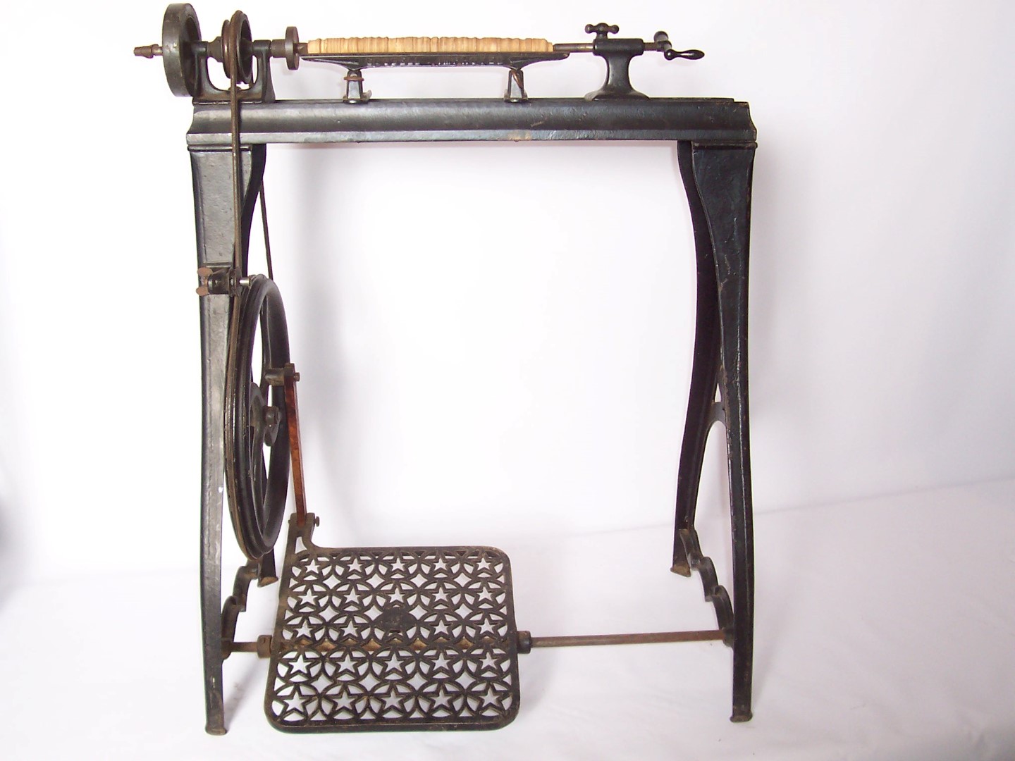 Millers Falls Antique Treadle Wood Lathe Goodell Improved Working, Nice