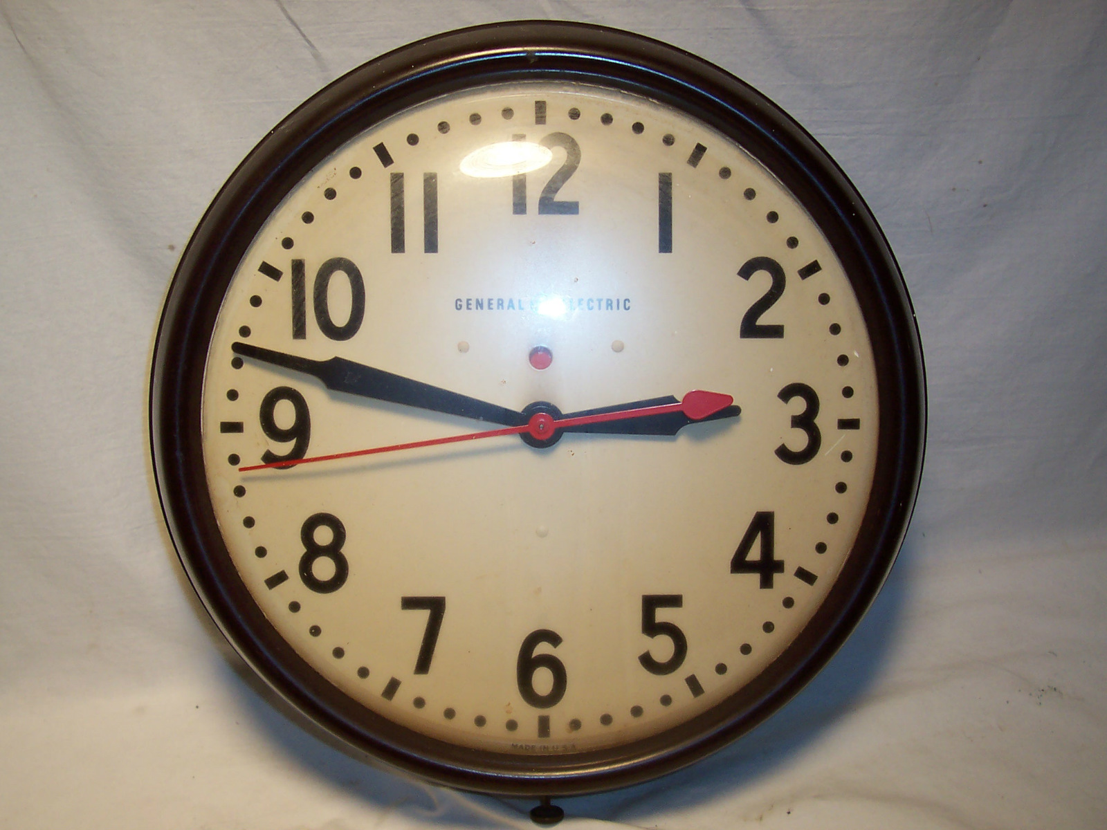 General Electric School House Wall Clock Vintage Mid Century