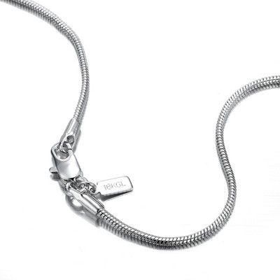 18 Carat White Gold Snake Chain Necklace -lobster clasp