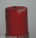 Lot 2 Vtg Pillar Candles Santa Claus Face Textured