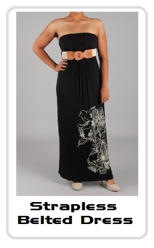 Black Strapless Maxi Dress on Black Belted Strapless Maxi Dress Price   30 00 Strapless Belted Dress