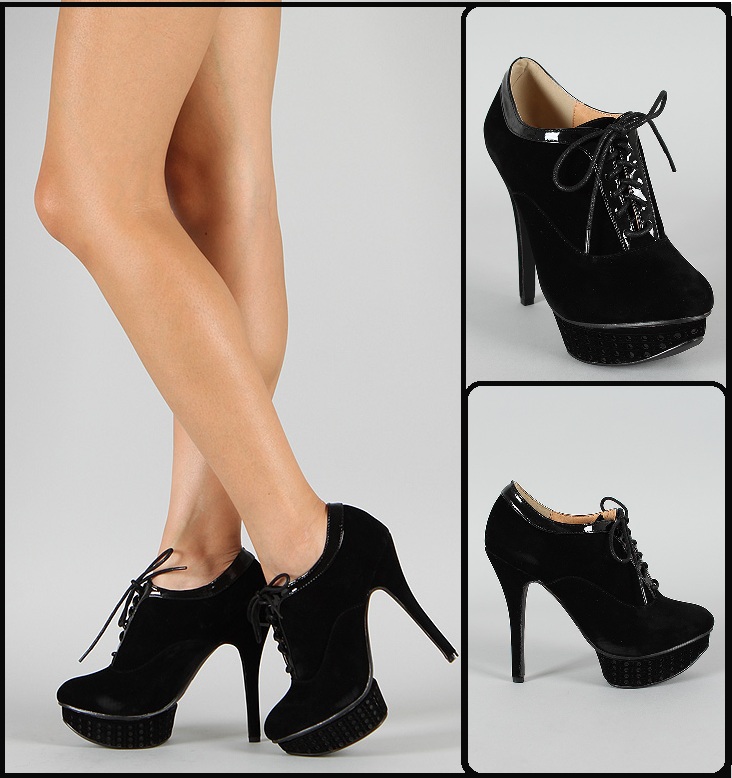 lace up oxford bootie