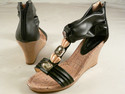 Black Embellished Wedge w/Zipper