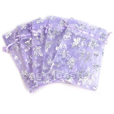 ... monster.net : 10 PURPLE Christmas Organza Pouches Gift Wraps Bag 6x9