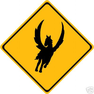 unicorns with wings. Unicorn with wings Caution