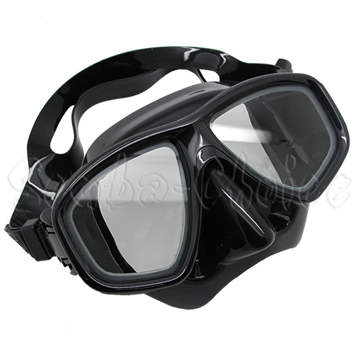 Scuba Black Dive Mask w/ Nearsighted Prescription RX Optical - Photo 1 sur 1
