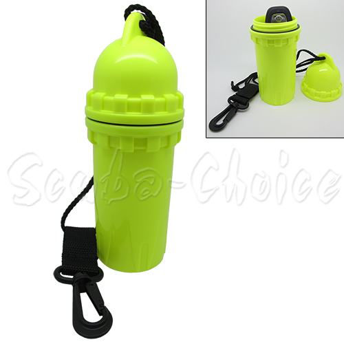 Scuba Diving Snorkeling Waterproof Cylinder Dry Container Box with Clip