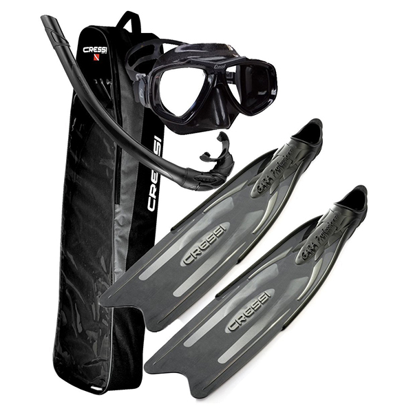 Cressi Freediving Bag & Fins & Snorkel & Mask Gara Professional Set - Afbeelding 1 van 1