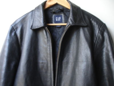  Fashion Leather Jacket on Just2run   Gap Men S Black Leather Jacket  Size S