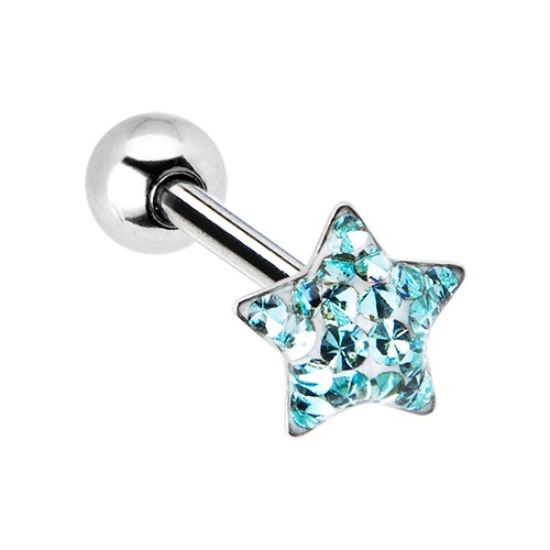 Dome Pink Star Barbell Tongue