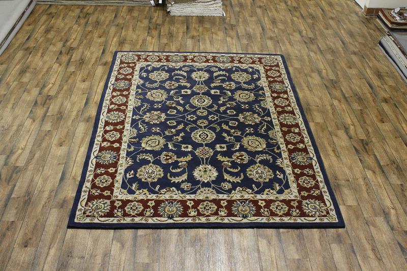 ROYAL BLUE ALLOVER FLORAL 8X11 OUSHAK PERSIAN ORIENTAL AREA RUG WOOL