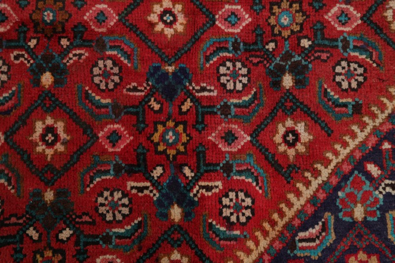 Large Geometric Hand Knotted 10x13 Mahal Persian Oriental Area Rug