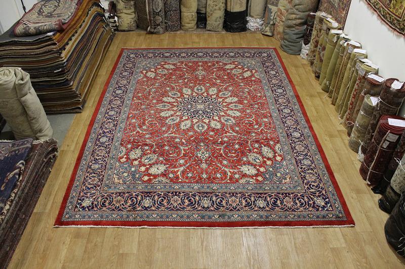 OVERSIZED FLORAL! 10X14 SAROUK PERSIAN ORIENTAL DISCOUNT AREA RUG WOOL