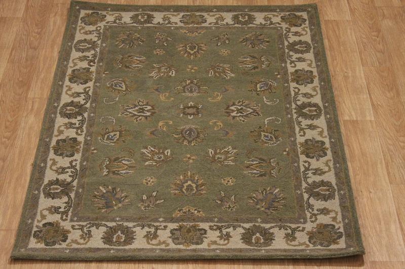 Sage Green Nourison Brand 5x7 Oushak Agra Oriental Area Rug Wool Carpet