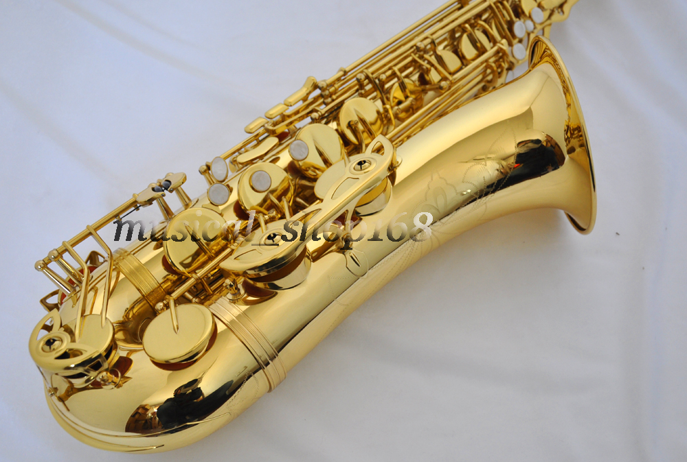 Professional Tenor Saxophone Bb sax double rails low C, Bb with metal